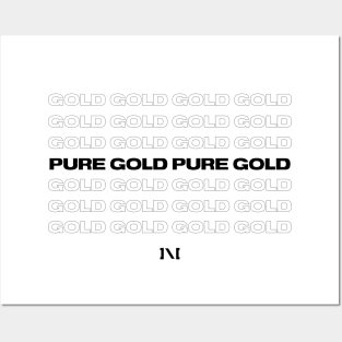 Pure Gold (Black Logo) Posters and Art